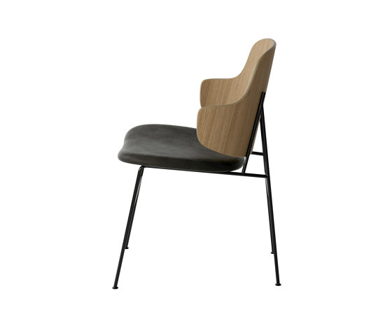 The Penguin Dining Chair, Black Steel | Natural Oak / Dakar 0842 | Chaises | Audo Copenhagen