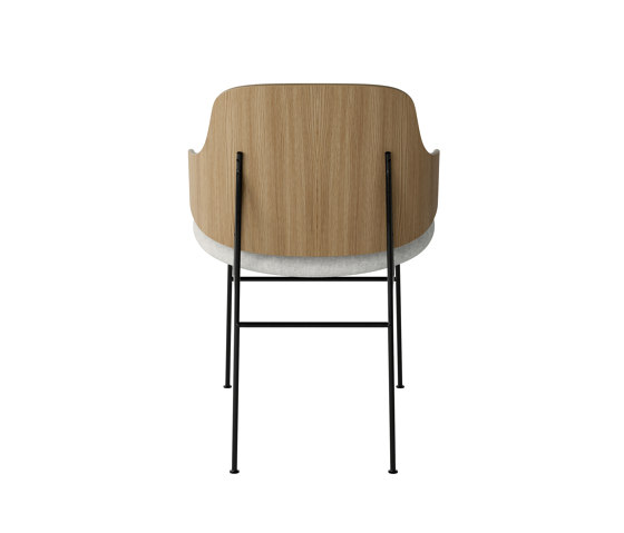 The Penguin Dining Chair, Black Steel | Natural Oak / Hallingdal 110 | Chaises | Audo Copenhagen