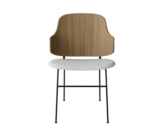 The Penguin Dining Chair, Black Steel | Natural Oak / Hallingdal 110 | Chairs | Audo Copenhagen