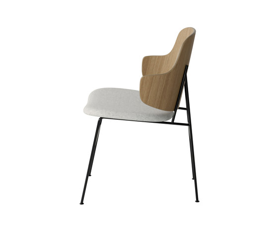 The Penguin Dining Chair, Black Steel | Natural Oak / Hallingdal 110 | Chairs | Audo Copenhagen