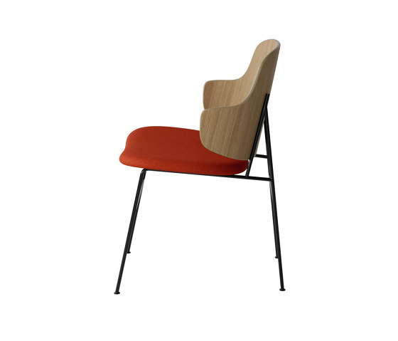 The Penguin Dining Chair, Black Steel | Natural Oak / Hallingdal 600 | Chaises | Audo Copenhagen