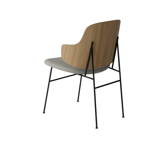 The Penguin Dining Chair, Black Steel | Natural Oak / Re-Wool 218 | Chaises | Audo Copenhagen
