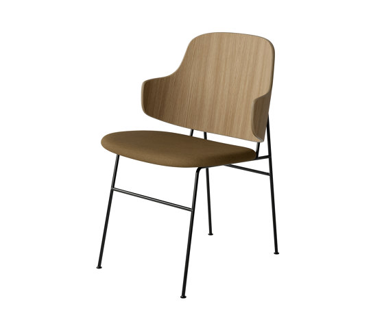 The Penguin Dining Chair, Black Steel | Natural Oak / Re-Wool 448 | Sedie | Audo Copenhagen