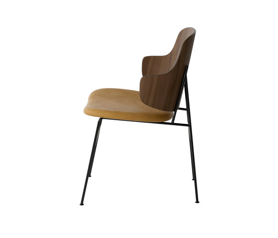 The Penguin Dining Chair, Black Steel | Walnut / Dakar 0250 | Chaises | Audo Copenhagen