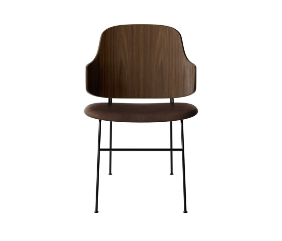 The Penguin Dining Chair, Black Steel | Walnut / Dakar 0329 | Chaises | Audo Copenhagen