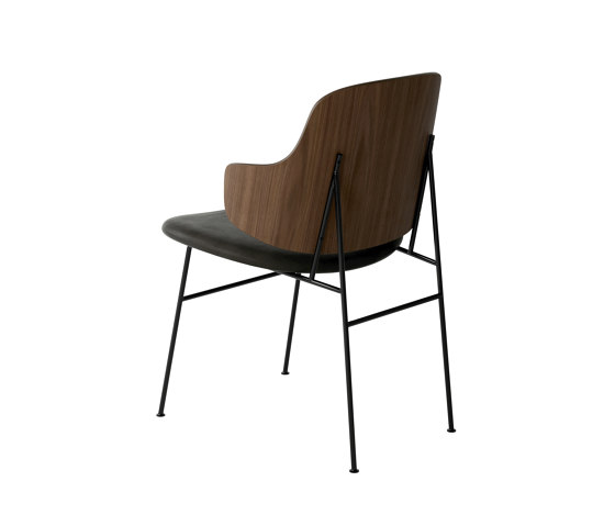 The Penguin Dining Chair, Black Steel | Walnut / Dakar 0842 | Chairs | Audo Copenhagen