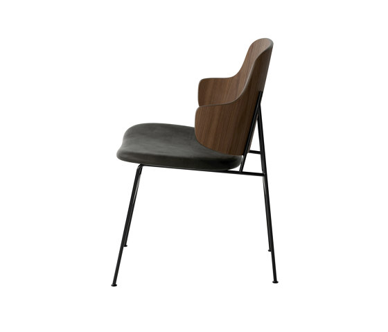 The Penguin Dining Chair, Black Steel | Walnut / Dakar 0842 | Sedie | Audo Copenhagen