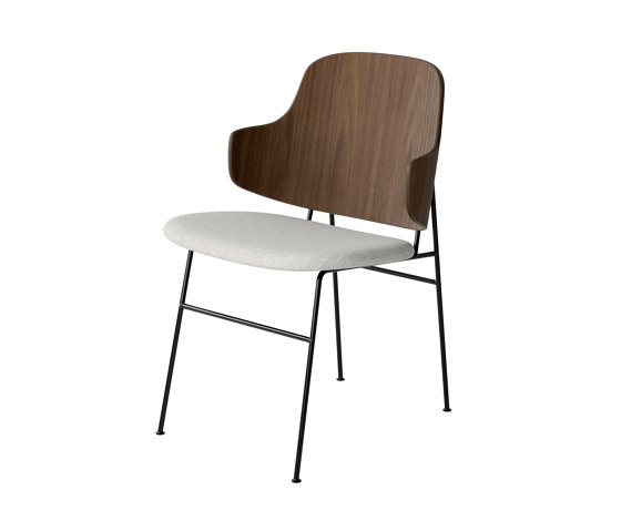 The Penguin Dining Chair, Black Steel | Walnut / Hallingdal 110 | Stühle | Audo Copenhagen