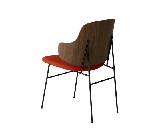 The Penguin Dining Chair, Black Steel | Walnut / Hallingdal 600 | Sedie | Audo Copenhagen