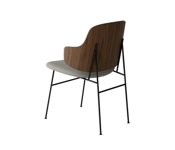 The Penguin Dining Chair, Black Steel | Walnut / Re-Wool 218 | Stühle | Audo Copenhagen