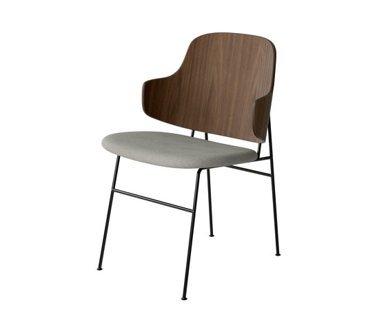 The Penguin Dining Chair, Black Steel | Walnut / Re-Wool 218 | Chairs | Audo Copenhagen