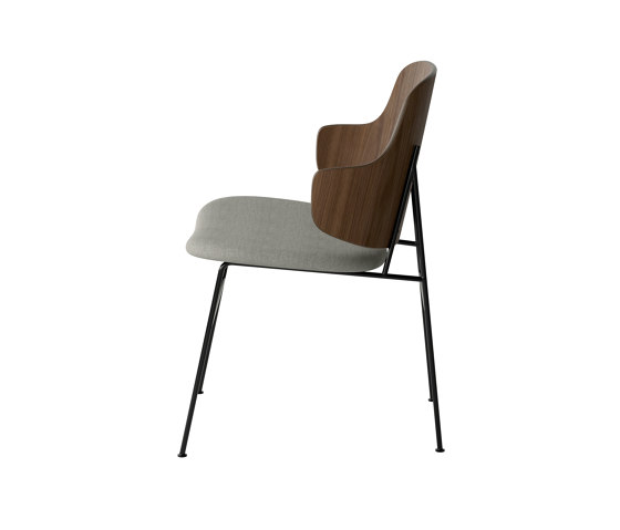 The Penguin Dining Chair, Black Steel | Walnut / Re-Wool 218 | Chaises | Audo Copenhagen
