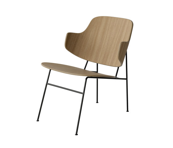 The Penguin Lounge Chair, Black Steel | Natural Oak | Poltrone | Audo Copenhagen