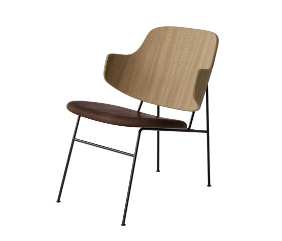 The Penguin Lounge Chair, Black Steel | Natural Oak / Dakar 0329 | Fauteuils | Audo Copenhagen