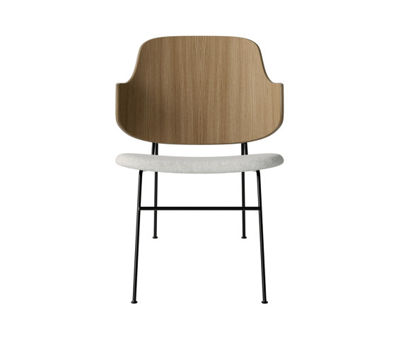 The Penguin Lounge Chair, Black Steel | Natural Oak / Hallingdal 110 | Armchairs | Audo Copenhagen