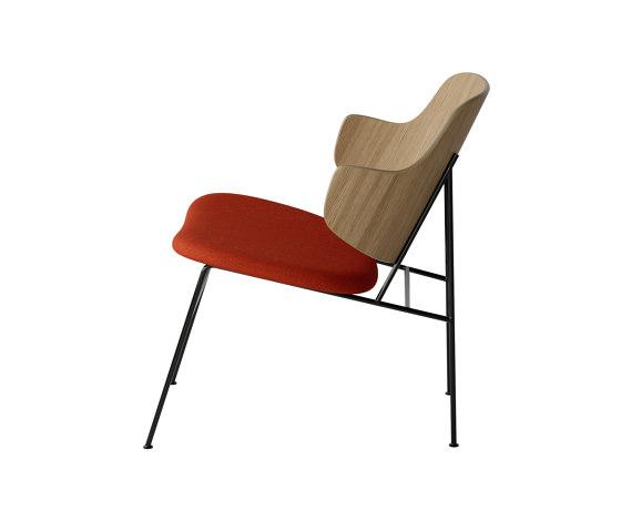 The Penguin Lounge Chair, Black Steel | Natural Oak / Hallingdal 600 | Sessel | Audo Copenhagen