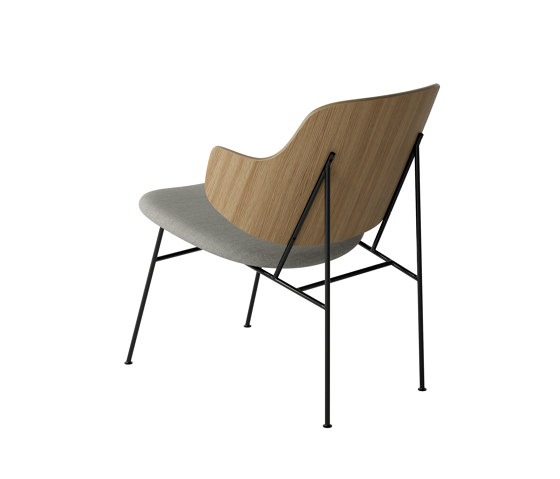 The Penguin Lounge Chair, Black Steel | Natural Oak / Re-Wool 218 | Poltrone | Audo Copenhagen