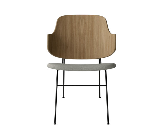 The Penguin Lounge Chair, Black Steel | Natural Oak / Re-Wool 218 | Poltrone | Audo Copenhagen