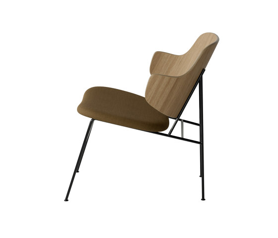 The Penguin Lounge Chair, Black Steel | Natural Oak / Re-Wool 448 | Fauteuils | Audo Copenhagen