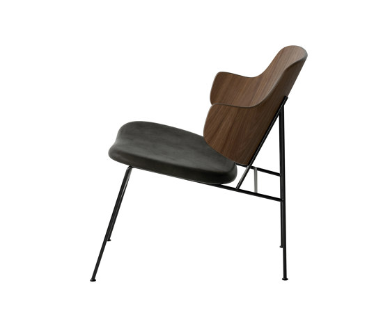 The Penguin Lounge Chair, Black Steel | Walnut / Dakar 0842 | Fauteuils | Audo Copenhagen