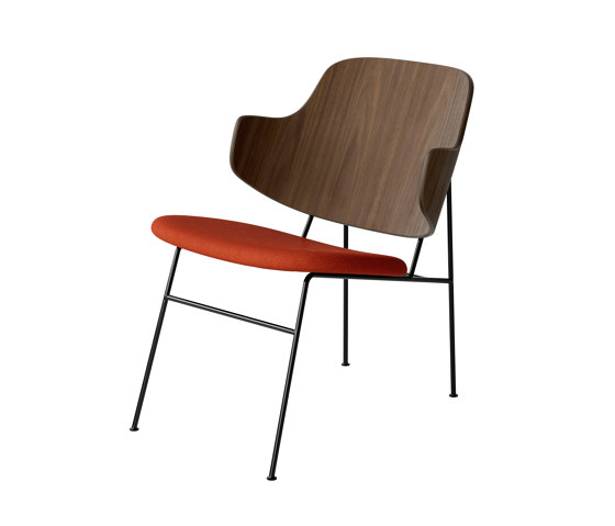 The Penguin Lounge Chair, Black Steel | Walnut / Hallingdal 600 | Fauteuils | Audo Copenhagen