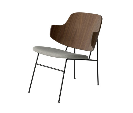 The Penguin Lounge Chair, Black Steel | Walnut / Re-Wool 218 | Sillones | Audo Copenhagen
