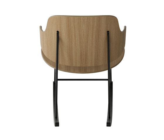 The Penguin Rocking Chair, Black Steel | Natural Oak / Solid Black Ash Rocker | Armchairs | Audo Copenhagen