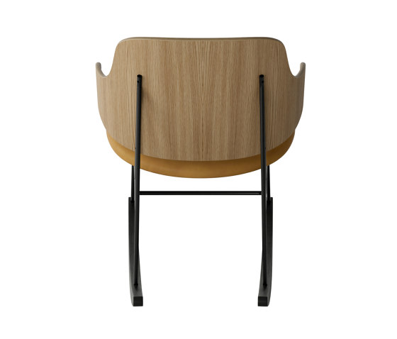 The Penguin Rocking Chair, Black Steel | Natural Oak / Solid Black Ash Rocker / Dakar 0250 | Armchairs | Audo Copenhagen