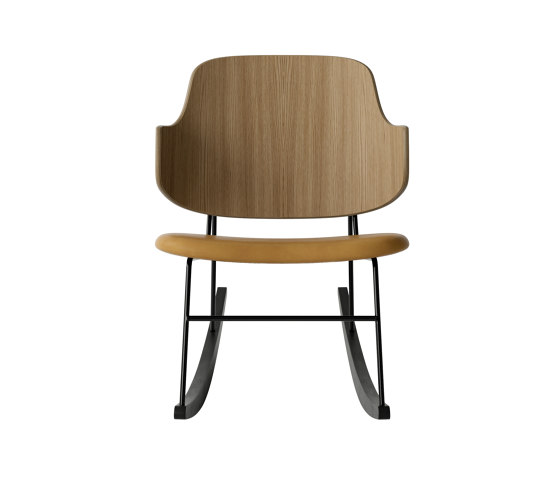 The Penguin Rocking Chair, Black Steel | Natural Oak / Solid Black Ash Rocker / Dakar 0250 | Sessel | Audo Copenhagen