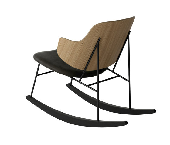 The Penguin Rocking Chair, Black Steel | Natural Oak / Solid Black Ash Rocker / Dakar 0842 | Sessel | Audo Copenhagen
