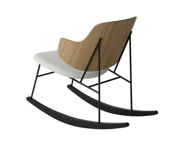 The Penguin Rocking Chair, Black Steel | Natural Oak / Solid Black Ash Rocker / Hallingdal 110 | Fauteuils | Audo Copenhagen