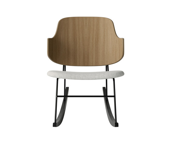 The Penguin Rocking Chair, Black Steel | Natural Oak / Solid Black Ash Rocker / Hallingdal 110 | Sessel | Audo Copenhagen