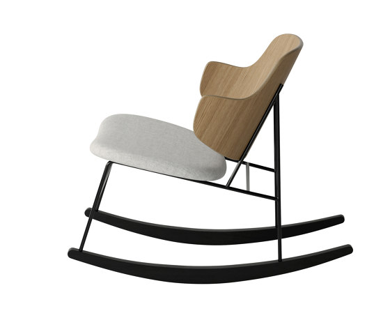 The Penguin Rocking Chair, Black Steel | Natural Oak / Solid Black Ash Rocker / Hallingdal 110 | Sessel | Audo Copenhagen