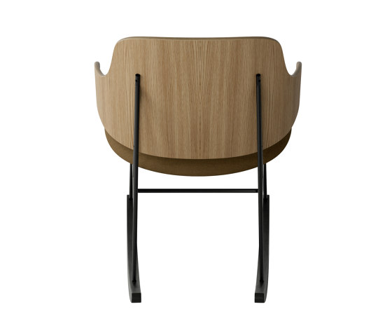The Penguin Rocking Chair, Black Steel | Natural Oak / Solid Black Ash Rocker / Re-Wool 448 | Sessel | Audo Copenhagen