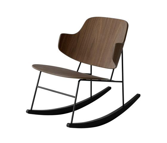 The Penguin Rocking Chair, Black Steel | Walnut / Solid Black Ash Rocker | Sessel | Audo Copenhagen