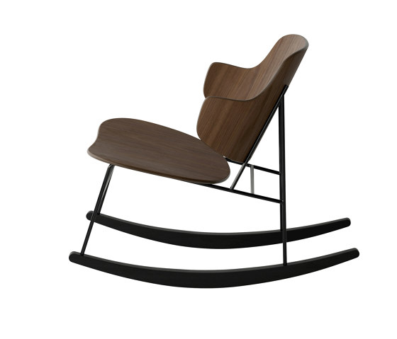 The Penguin Rocking Chair, Black Steel | Walnut / Solid Black Ash Rocker | Sillones | Audo Copenhagen