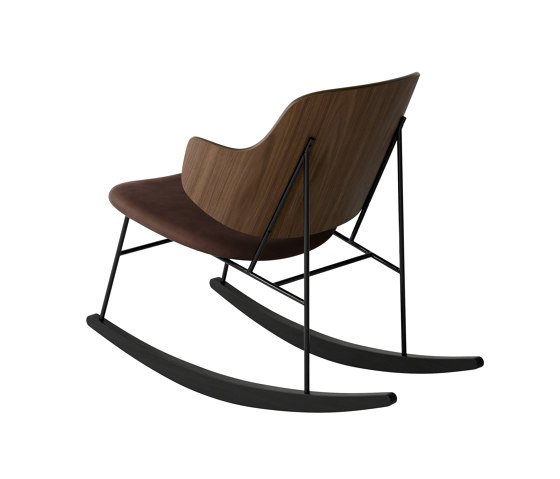 The Penguin Rocking Chair, Black Steel | Walnut / Solid Black Ash Rocker / Dakar 0329 | Sessel | Audo Copenhagen