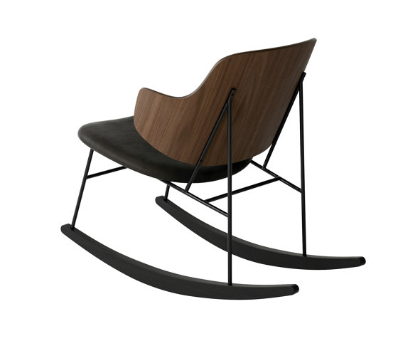 The Penguin Rocking Chair, Black Steel | Walnut / Solid Black Ash Rocker / Dakar 0842 | Sessel | Audo Copenhagen