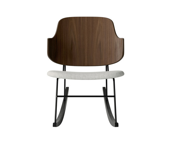 The Penguin Rocking Chair, Black Steel | Walnut / Solid Black Ash Rocker / Hallingdal 110 | Poltrone | Audo Copenhagen