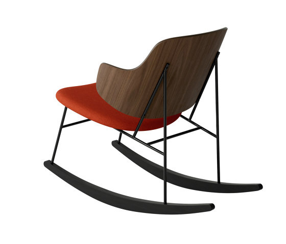 The Penguin Rocking Chair, Black Steel | Walnut / Solid Black Ash Rocker / Hallingdal 600 | Armchairs | Audo Copenhagen