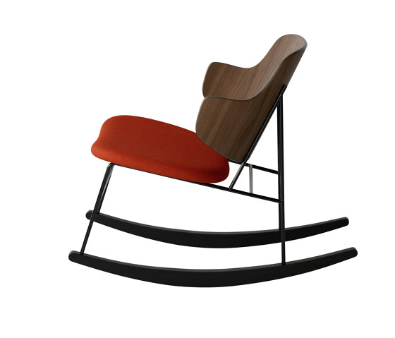 The Penguin Rocking Chair, Black Steel | Walnut / Solid Black Ash Rocker / Hallingdal 600 | Sillones | Audo Copenhagen