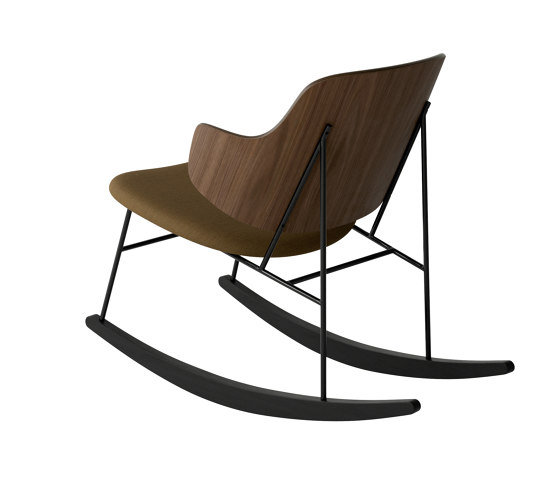 The Penguin Rocking Chair, Black Steel | Walnut / Solid Black Ash Rocker / Re Wool 448 | Sillones | Audo Copenhagen