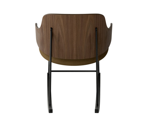 The Penguin Rocking Chair, Black Steel | Walnut / Solid Black Ash Rocker / Re Wool 448 | Poltrone | Audo Copenhagen