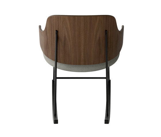 The Penguin Rocking Chair, Black Steel | Walnut / Solid Black Ash Rocker / Re-Wool 0218 | Sillones | Audo Copenhagen