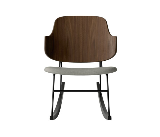 The Penguin Rocking Chair, Black Steel | Walnut / Solid Black Ash Rocker / Re-Wool 0218 | Fauteuils | Audo Copenhagen