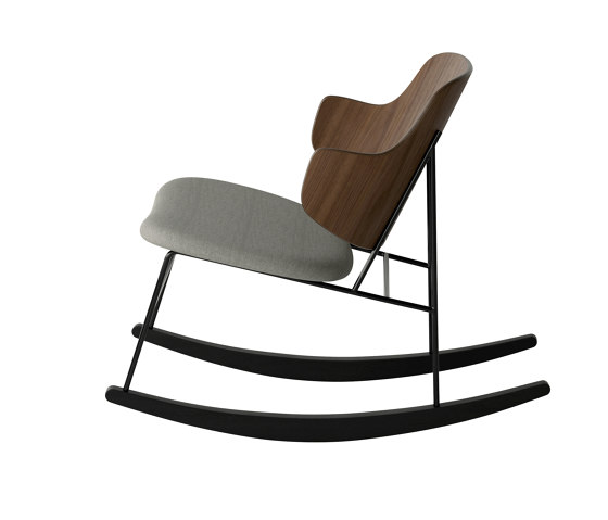 The Penguin Rocking Chair, Black Steel | Walnut / Solid Black Ash Rocker / Re-Wool 0218 | Sillones | Audo Copenhagen
