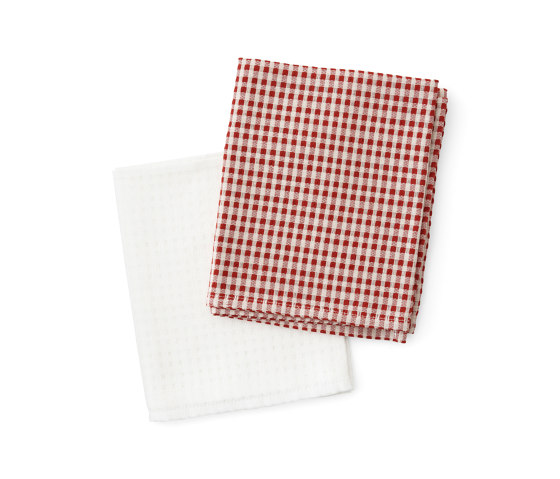 Troides Tea Towel, 40 X 67 | Burnt Sienna / White, 2-pack | Esstischaccessoires | Audo Copenhagen