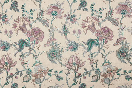 ARTEMIS Embroidered Linen - Alabaster | Drapery fabrics | House of Hackney