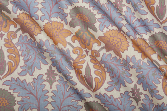 EMANIA Cotton Linen - Azurite | Tissus de décoration | House of Hackney