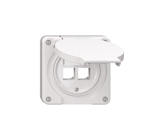 NEVO EASYNET mounting set S-One white | Multimedia ports | Feller